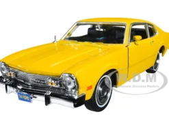 1974 Ford Maverick Yellow Forgotten Classics Series 1/24 Diecast Model Car Motormax 73326y