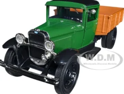 1931 Ford Model AA Pickup Truck Dark Green Black Platinum Collection Series 1/24 Diecast Model Car Motormax 79377