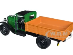 1931 Ford Model AA Pickup Truck Dark Green Black Platinum Collection Series 1/24 Diecast Model Car Motormax 79377