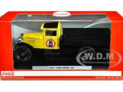 1931 Ford Model AA Pickup Truck Yellow and Black Drink it Ice Cold for Sparkling Refreshment Coca Cola 1/24 Diecast Model Car Motor City Classics 424023