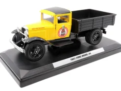 1931 Ford Model AA Pickup Truck Yellow and Black Drink it Ice Cold for Sparkling Refreshment Coca Cola 1/24 Diecast Model Car Motor City Classics 424023