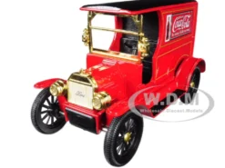 1917 Ford Model T Cargo Van Coca Cola Red Black Top 1/24 Diecast Model Car Motor City Classics 424917