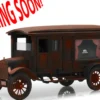 1921 Ford Model T Ornate Carved Hearse Unrestored Barn Find Black Coffin Precision Collection 1/18 Diecast Model Car Greenlight 18014