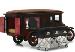 1921 Ford Model T Ornate Carved Hearse Unrestored Barn Find Black Coffin Precision Collection 1/18 Diecast Model Car Greenlight 18014