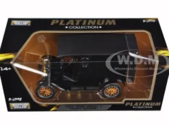 1925 Ford Model T Paddy Wagon Black 1/24 Diecast Model Car Motormax 79316