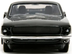 1969 Ford Mustang Black Metallic with Pink Stripes and Wheels Pink Slips Series 1/32 Diecast Model Car Jada 34853