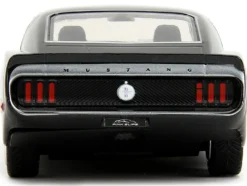 1969 Ford Mustang Black Metallic with Pink Stripes and Wheels Pink Slips Series 1/32 Diecast Model Car Jada 34853