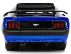 1970 Ford Mustang Boss 429 Black and Blue Metallic with Flames