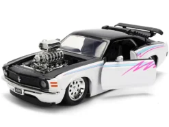 1970 Ford Mustang Boss 429 Black and White with Graphics