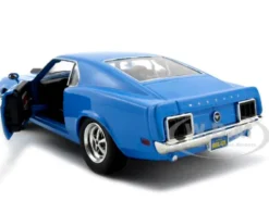 1970 Ford Mustang Boss 429 Blue 1/24 Diecast Model Car Motormax 73303