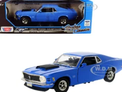 1970 Ford Mustang Boss 429 Blue Timeless Classics Series 1/18 Diecast Model Car Motormax 73154