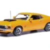 1970 Ford Mustang Boss 429 Bright Yellow with Black Hood Scoop 1/43 Diecast Model by IXO Models
