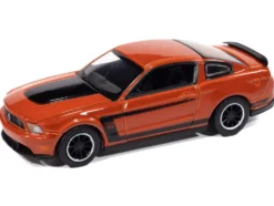 2012 Ford Mustang Boss 302 Competition Orange with Black Accents "Modern Muscle" Series 1/64 Diecast Model Car by Auto World