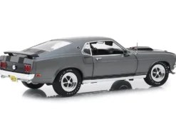 1969 Ford Mustang BOSS 429 Gray Black Stripes John Wick 2014 Movie 1/18 Diecast Model Car Highway 61 18016