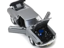 1969 Ford Mustang BOSS 429 Gray Black Stripes John Wick 2014 Movie 1/18 Diecast Model Car Highway 61 18016
