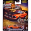 1969 Ford Mustang Boss 302 Orange with Black Stripes and Hood "Boulevard" Series Diecast Model Car by Hot Wheels