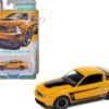 2012 Ford Mustang Boss 302 Yellow Blaze with Black Accents "Modern Muscle" Series 1/64 Diecast Model Car by Auto World