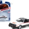 1981 Ford Mustang Cobra Polar White Black Red Stripes Greenlight Muscle Series 27 1/64 Diecast Model Car Greenlight 13320D