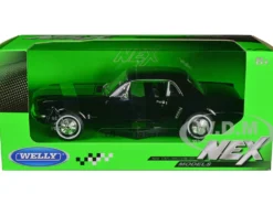 1964 1/2 Ford Mustang Coupe Hard Top Black 1/24 Diecast Model Car Welly 22451