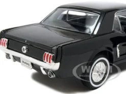 1964 1/2 Ford Mustang Coupe Hard Top Black 1/24 Diecast Model Car Welly 22451