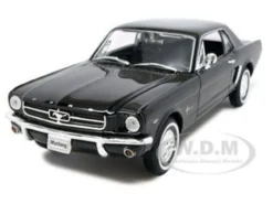 1964 1/2 Ford Mustang Coupe Hard Top Black 1/24 Diecast Model Car Welly 22451