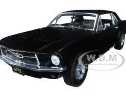 1967 Ford Mustang Coupe Matt Black Adonis Creed's Creed 2015 Movie 1/18 Diecast Model Car Greenlight 13611