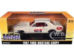 1967 Ford Mustang Coupe #23 "Thrill Circus By Karnes" White 1/18 Diecast Model Car by Greenlight