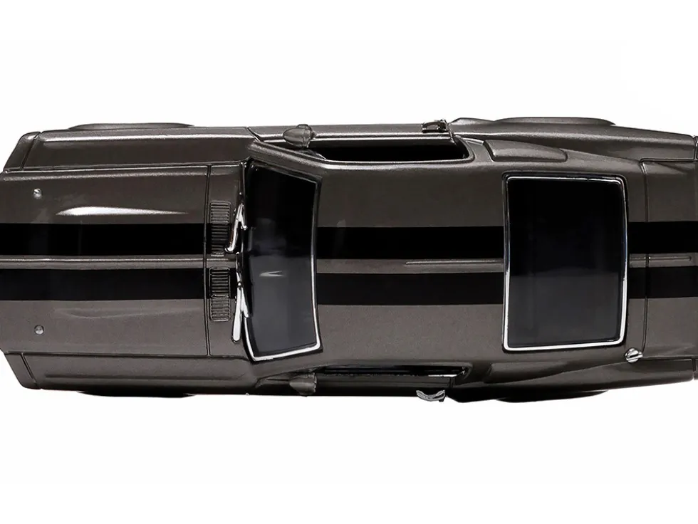 1967 Ford Mustang Custom Eleanor Gray Metallic Black Stripes Gone in 60 Seconds 2000 Movie 1/43 Diecast Model Car Greenlight 86411