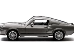 1967 Ford Mustang Custom Eleanor Gray Metallic Black Stripes Gone in 60 Seconds 2000 Movie 1/43 Diecast Model Car Greenlight 86411