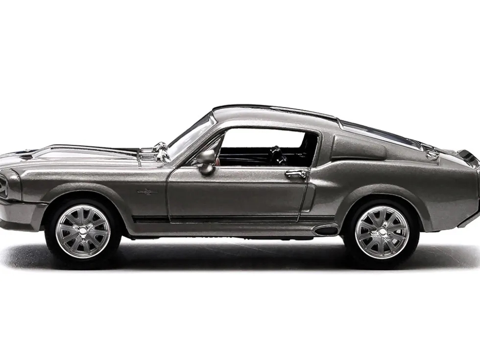 1967 Ford Mustang Custom Eleanor Gray Metallic Black Stripes Gone in 60 Seconds 2000 Movie 1/43 Diecast Model Car Greenlight 86411