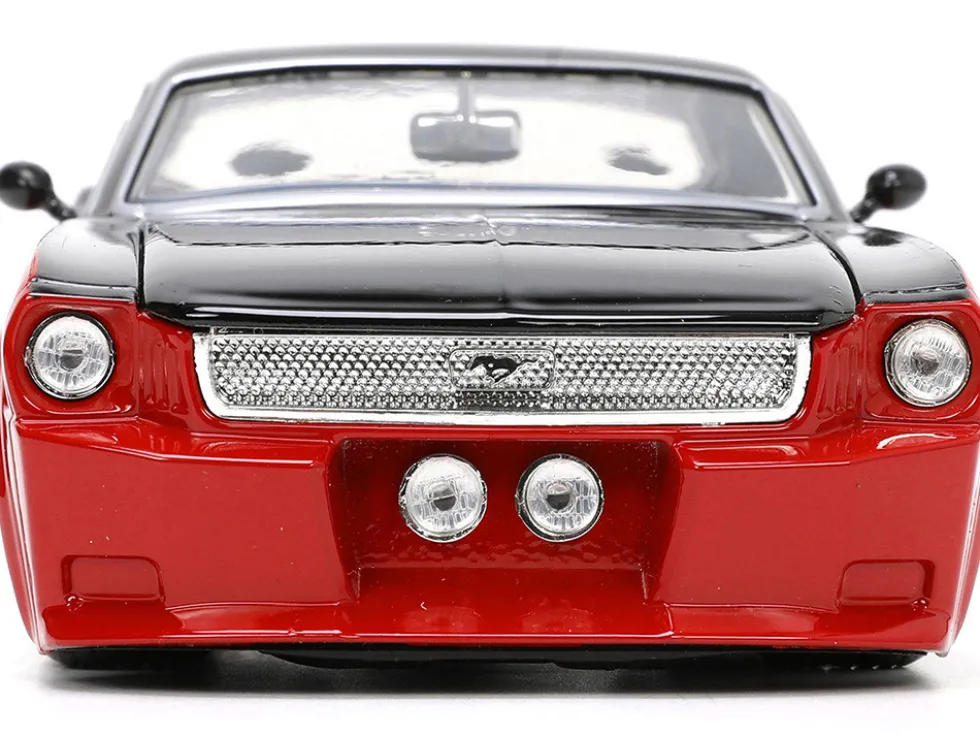 1965 Ford Mustang Custom Red Black Bigtime Muscle Series 1/24 Diecast Model Car Jada 34202