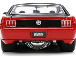 1965 Ford Mustang Custom Red Black Bigtime Muscle Series 1/24 Diecast Model Car Jada 34202
