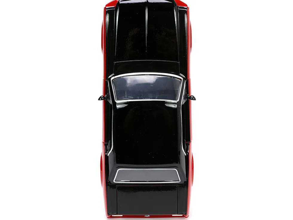 1965 Ford Mustang Custom Red Black Bigtime Muscle Series 1/24 Diecast Model Car Jada 34202