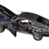 1969 Ford Mustang Dark Gray Metallic with Black Stripes "John Wick" (2014) Movie "Silver Screen Machines" Series 1/18 Diecast Model Car by Auto World