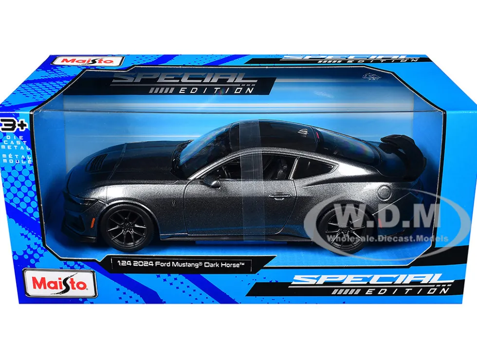 2024 Ford Mustang Dark Horse Dark Gray Metallic "Special Edition" Series 1/24 Diecast Model Car by Maisto