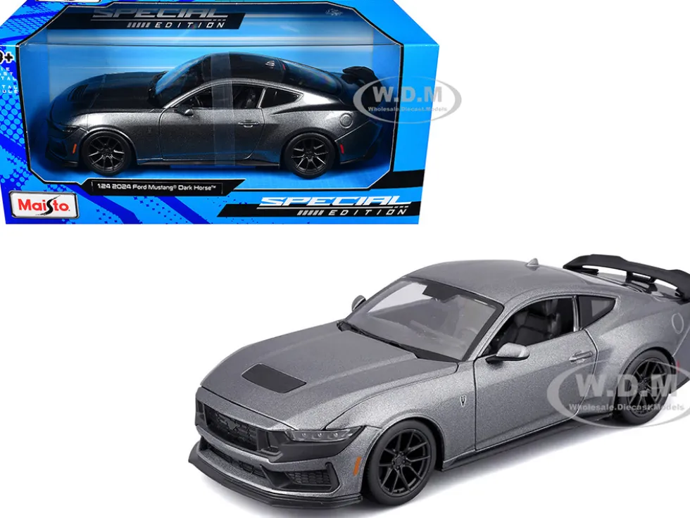 2024 Ford Mustang Dark Horse Dark Gray Metallic "Special Edition" Series 1/24 Diecast Model Car by Maisto