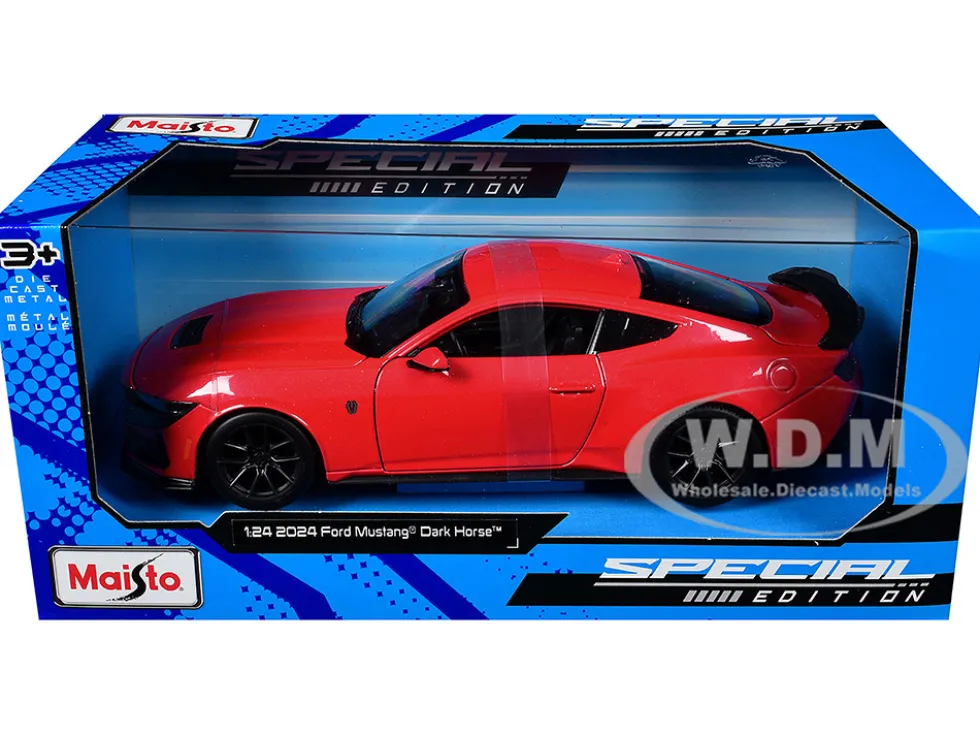 2024 Ford Mustang Dark Horse Red "Special Edition" Series 1/24 Diecast Model Car by Maisto