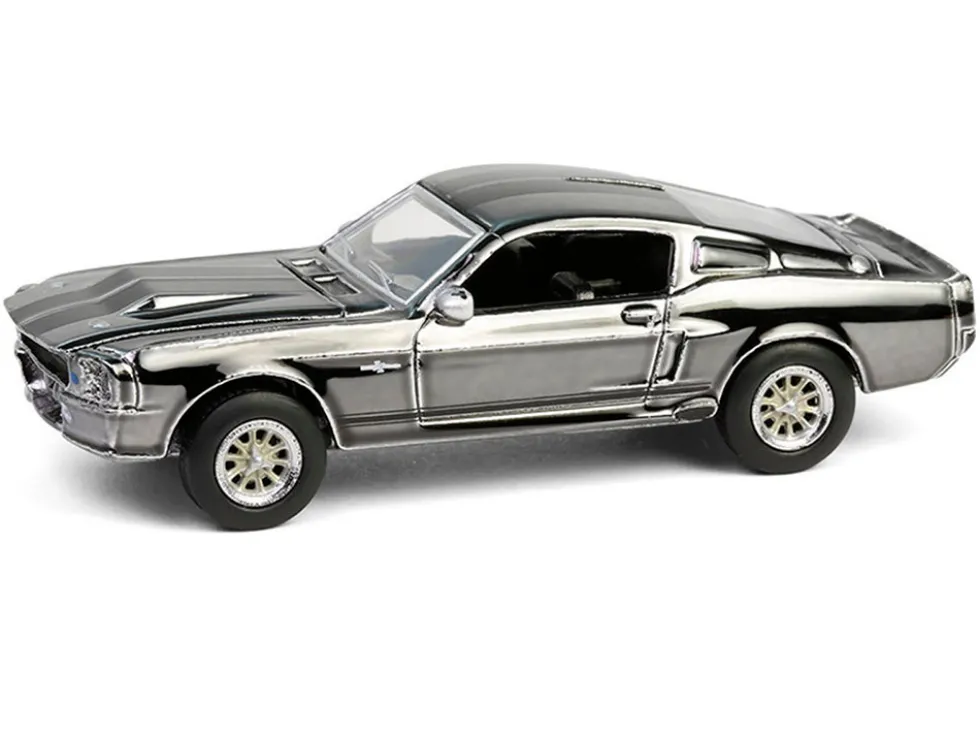 1967 Ford Mustang "Eleanor" Silver Chrome Edition "Gone in Sixty Seconds" (2000) Movie "Hobby Exclusive" Series 1/64 Diecast Model Car by Greenlight