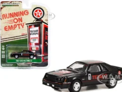 1982 Ford Mustang GT #1 Black Texaco Running on Empty Series 15 1/64 Diecast Model Car Greenlight 41150C