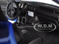 2018 Ford Mustang GT 5.0 Blue Black Wheels 1/24 Diecast Model Car Motormax 79352
