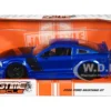 2006 Ford Mustang GT Blue Metallic Matt Black Hood Stripes Bigtime Muscle Series 1/24 Diecast Model Car Jada 34195