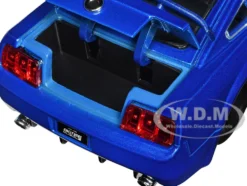2006 Ford Mustang GT Blue Metallic Matt Black Hood Stripes Bigtime Muscle Series 1/24 Diecast Model Car Jada 34195