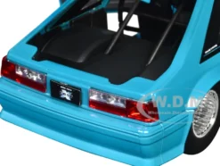 1989 Ford Mustang GT Blue with Black Hood Stripes "Fast & Furious" Series 1/24 Diecast Model Car by Jada