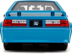 1989 Ford Mustang GT Blue with Black Hood Stripes 