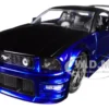2006 Ford Mustang GT Blue with Black Top 1/24 Diecast Model Car Jada 99974