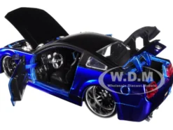 2006 Ford Mustang GT Blue with Black Top 1/24 Diecast Model Car Jada 99974