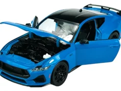 2024 Ford Mustang GT 5.0 Blue with Black Top "NEX Models" Series 1/25 Diecast Model Car by Welly