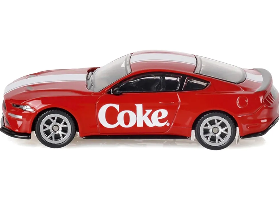 2018 Ford Mustang GT "Coca-Cola" Red with White Stripes 1/64 Diecast Model by Motor City Classics