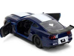 2016 Ford Mustang GT Dark Blue Metallic with White Stripe 