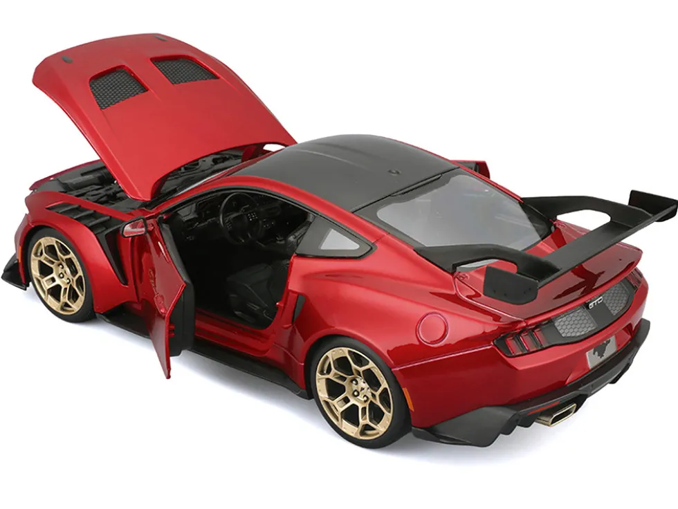 2025 Ford Mustang GTD Red Metallic with Black Top "Special Edition" Series 1/18 Diecast Model Car by Maisto